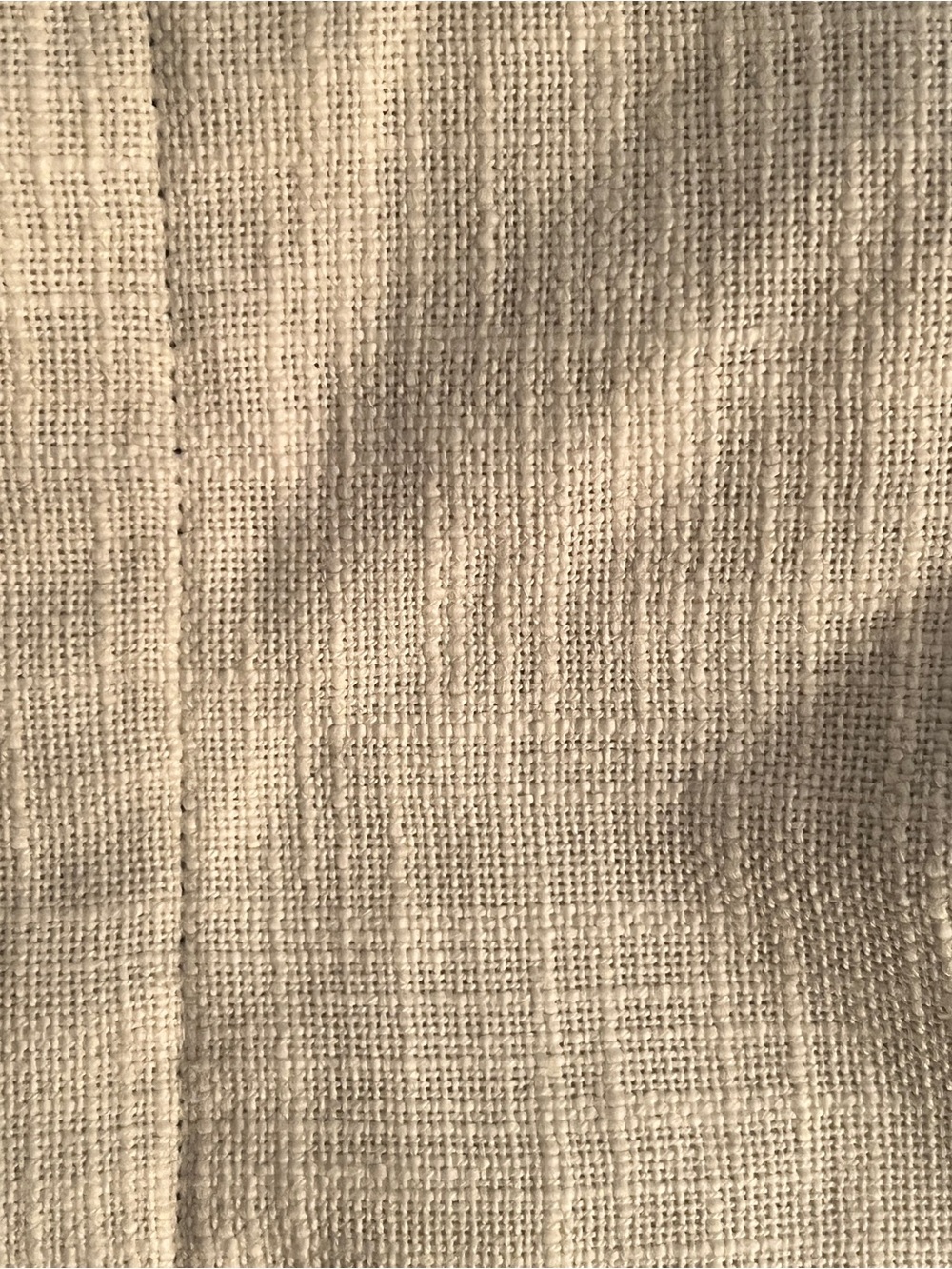 Quince Textured Cotton Blackout Set of 2 Panels in Ivory - Picture 2 of 3